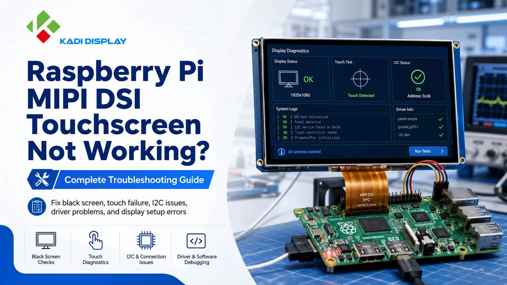 Raspberry Pi MIPI DSI Touchscreen Troubleshooting Checklist