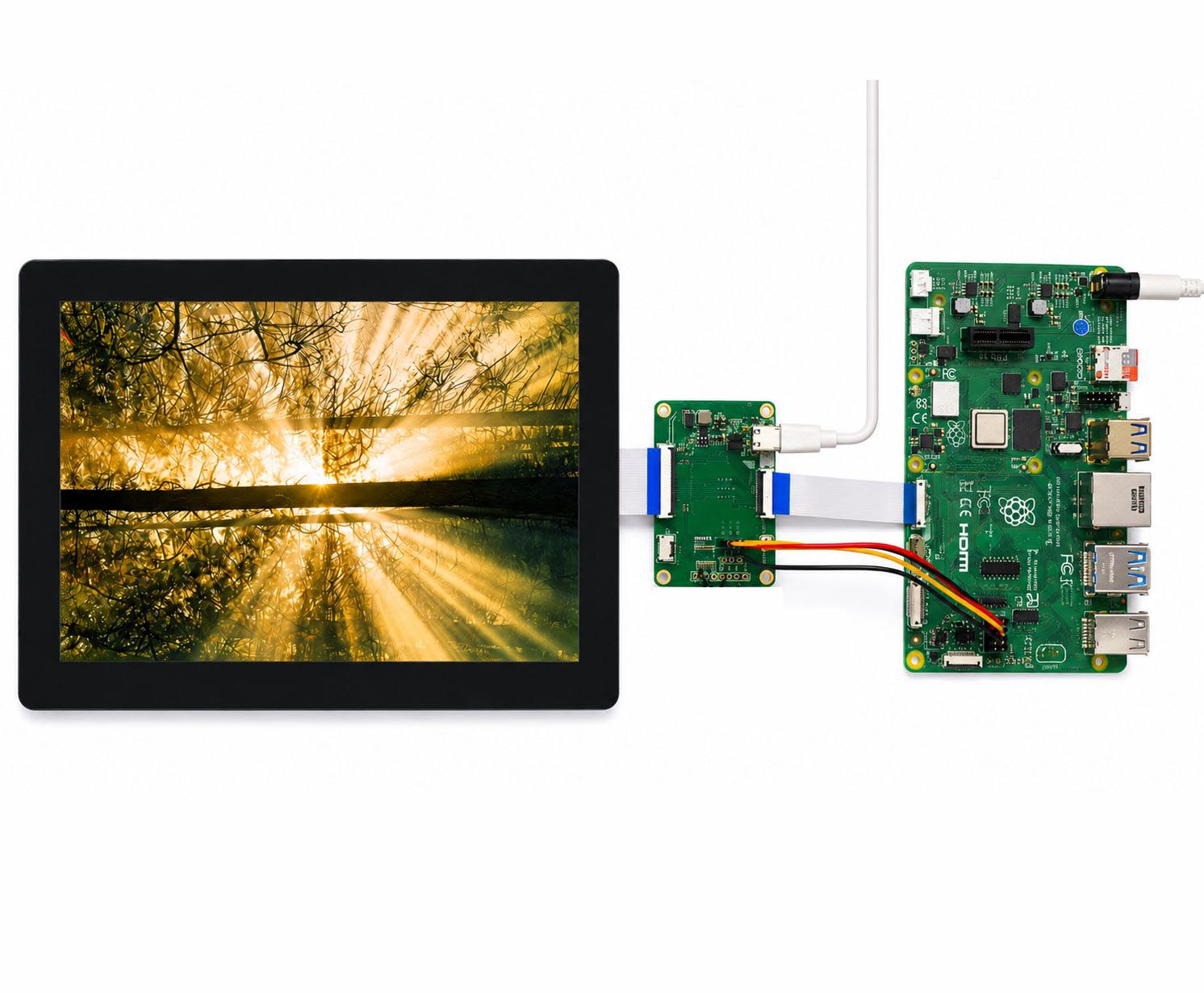 10.1 inch 1200*1920 DSI MIPI Display for Raspberry pi（CM4/CM5）— Plug & Play Industrial Display